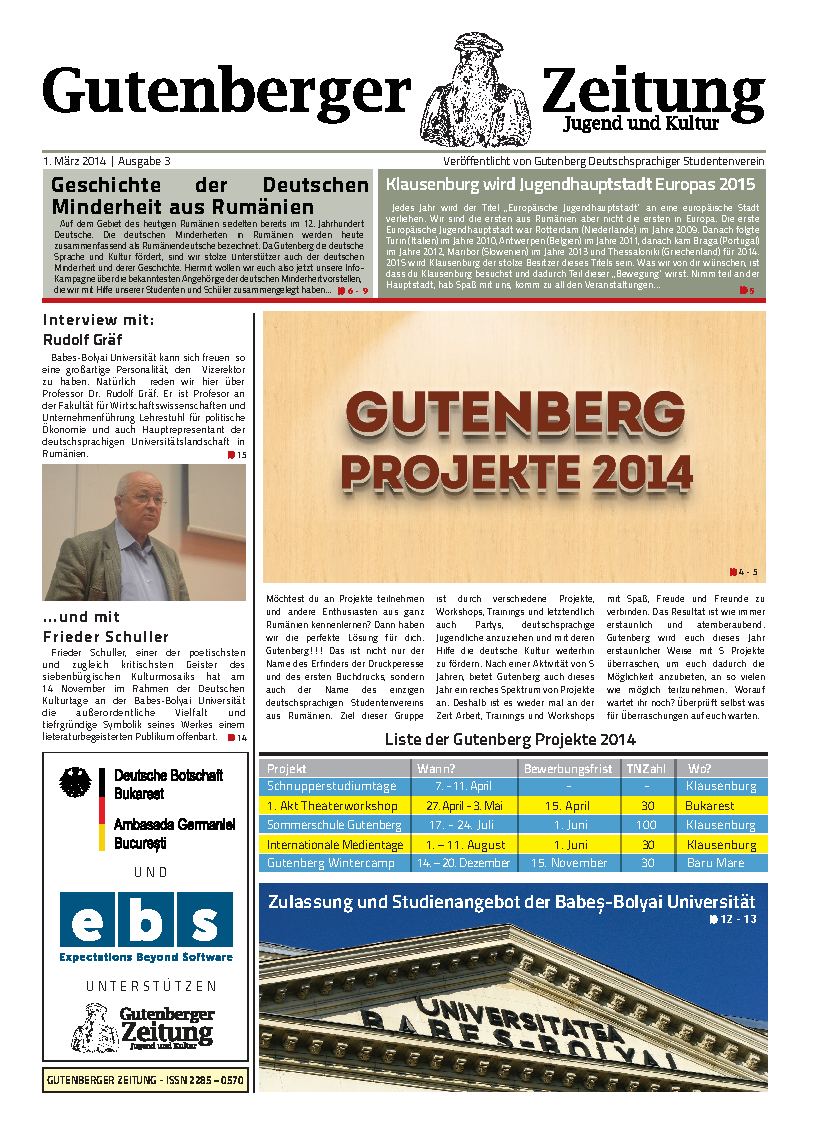 Gutenberger Zeitung 2014 Ausgabe 1